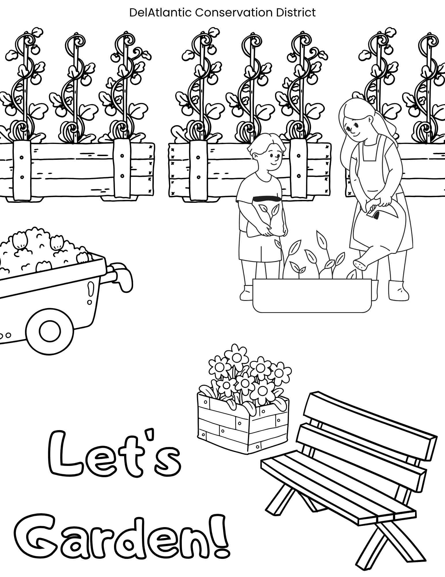 Let's Garden coloring page