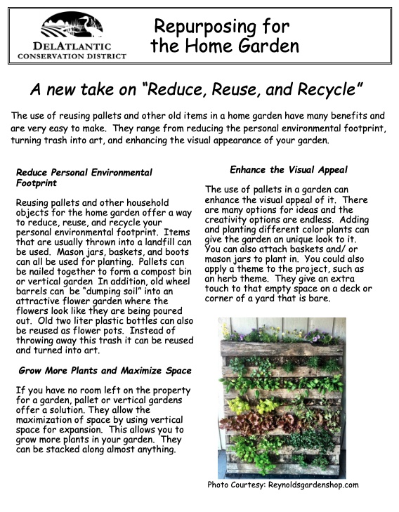DelAtlantic Repurposing for the Home Garden handout thumbnail