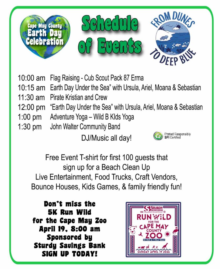 Cape May County Earth Day Schedule of Events